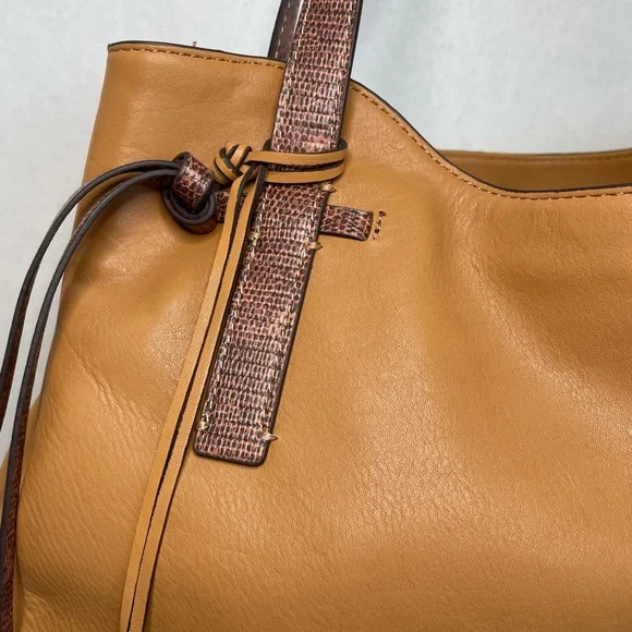 Vince Camuto Leather Rilo Tan/Brown Tote Bag